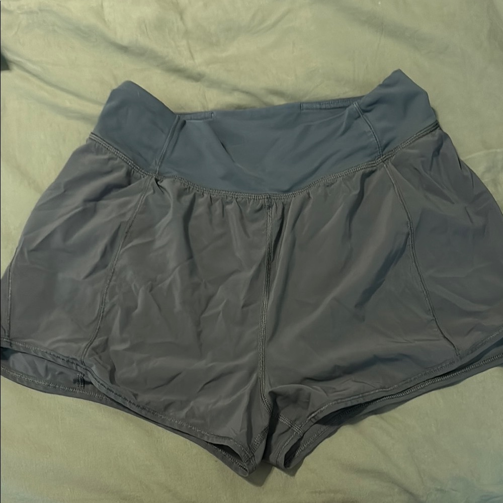 Lululemon olive green lined shorts